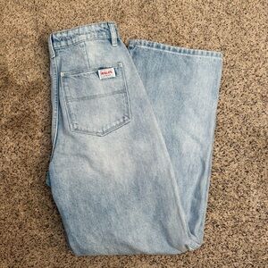 NWOT Rolla's Heidi High Rise Loose Straight Jeans Size 26 Light Wash Y2K Baggy